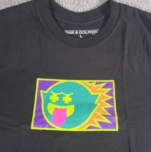 Pink Dolphin Ghost Boom T Shirt Mens Size Large Black New